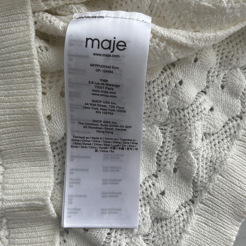 Maje Ruffle Pointelle Knit Tank - Picture 11 of 12